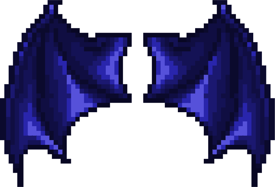 Blue Bat Wings