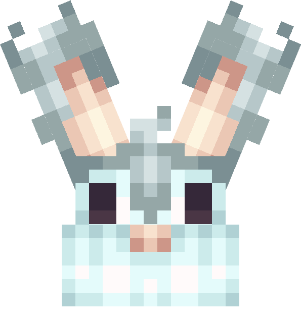 Mountable Grey Bunny Pet